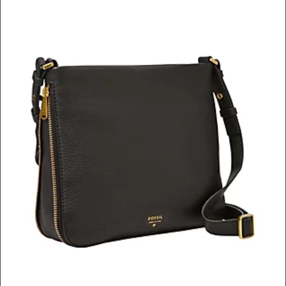 Fossil Preston Expandable Crossbody Bag Black